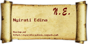 Nyirati Edina névjegykártya